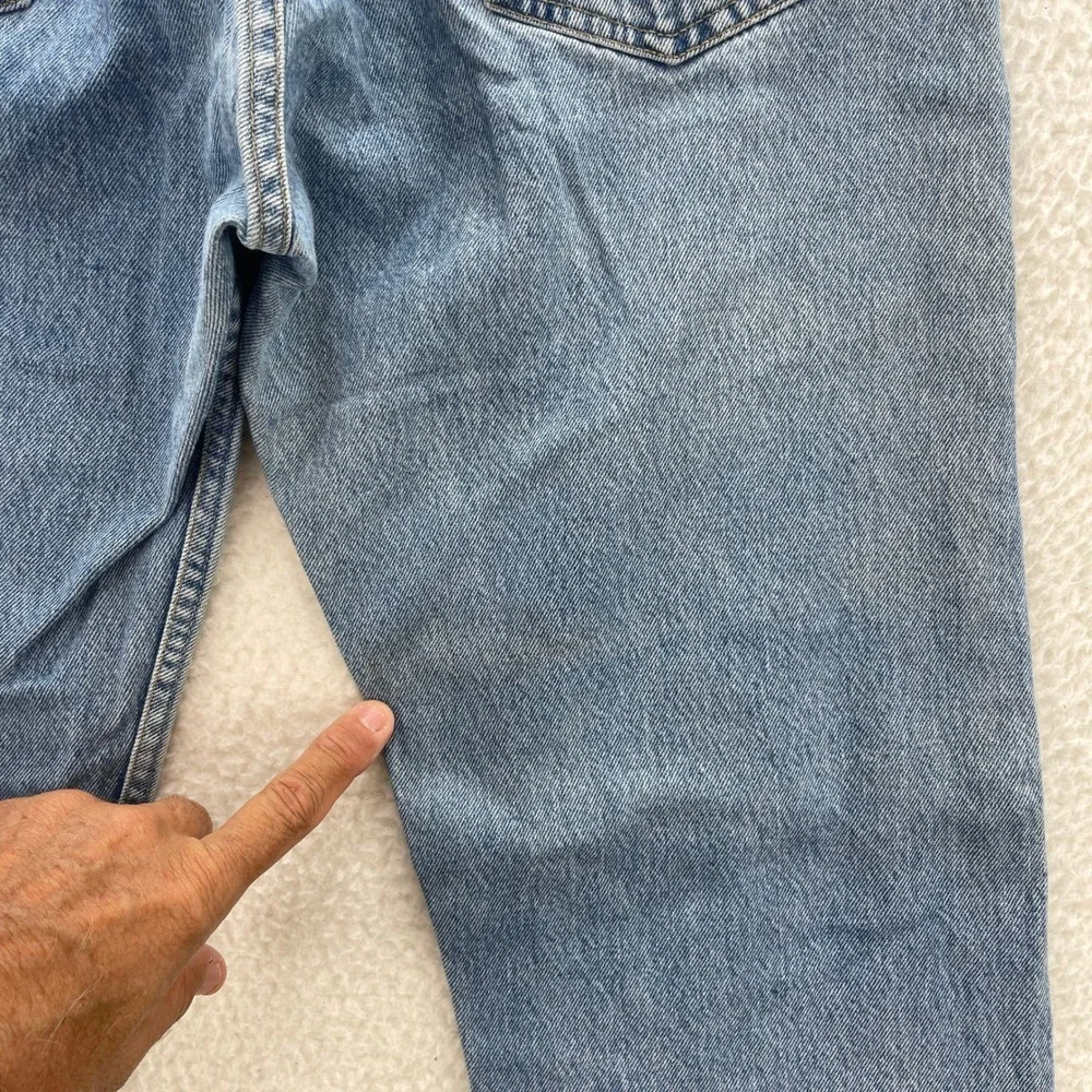 Levis 501 Jeans Mens 34x30 Blue Medium Wash Original Straight Button Fly Denim